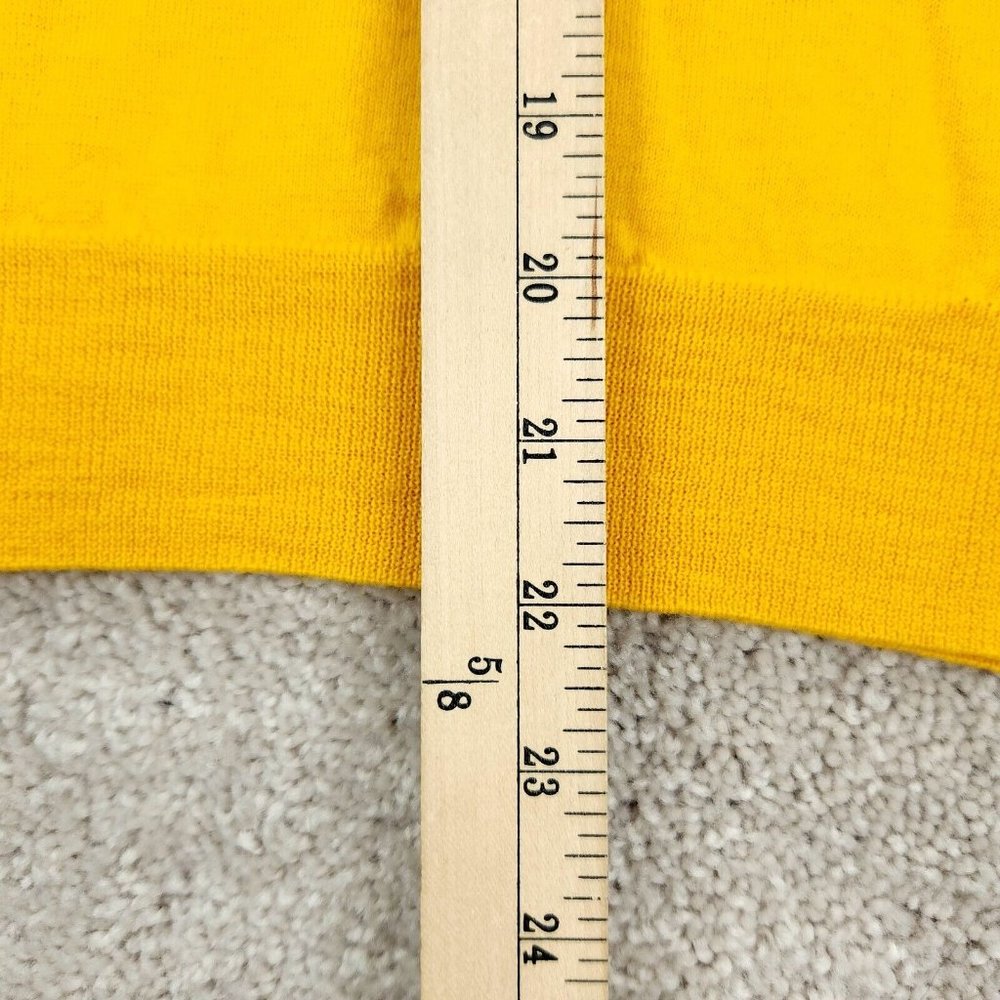Banana Republic Sweater Womens Extra Small Yellow Striped 100% Merino Wool - Picture 8 of 9